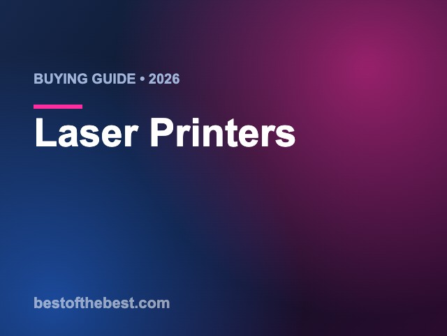 Buying guide 2026 banner from bestofthebest.com titled Laser Printers