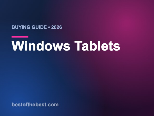 Buying guide 2026 banner from bestofthebest.com titled Windows Tablets