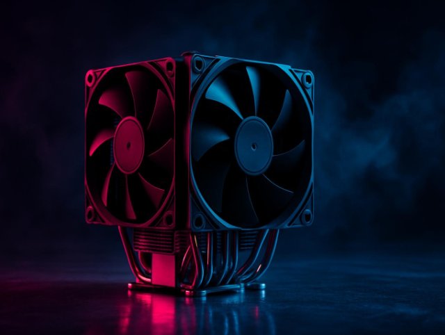 Tower cooler handling a CPU at reduced voltage and temperature