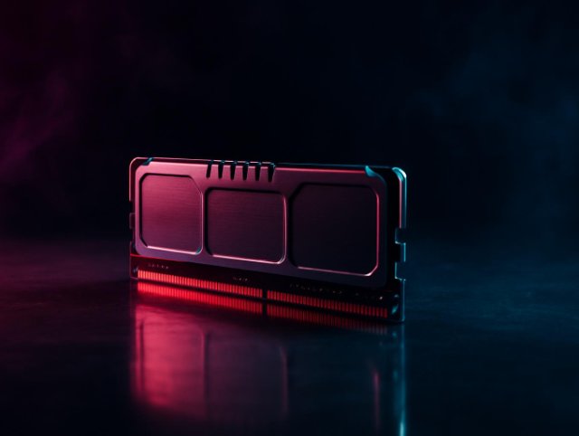 Long dark rectangular unit with three ribbed panels and a red glow along its base