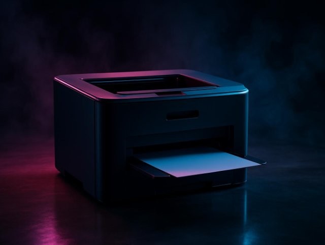 Laser printer in a home office that accepts printing from phones